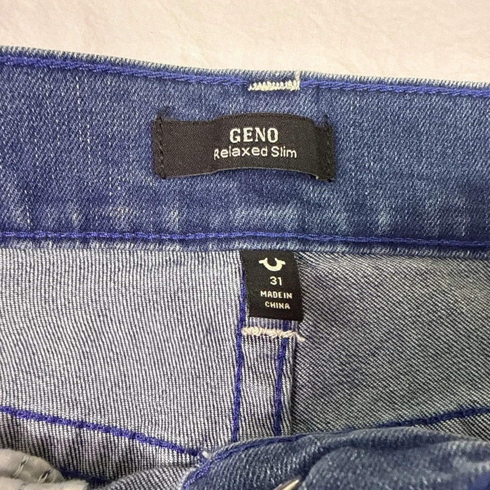 True Religion jeans mens 31/32 Geno Relaxed Slim Medium Duggy Wash y2k